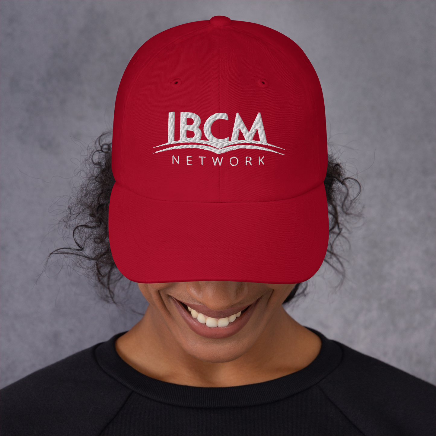 Baseball cap unisex white logo - IBCM Network/UiM (Unity is Mission) (Colours)