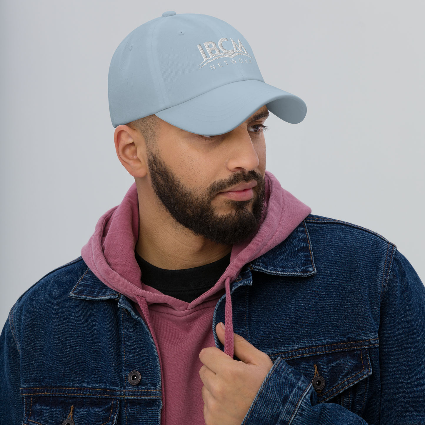 Baseball cap unisex white logo - IBCM Network/UiM (Unity is Mission) (Colours)