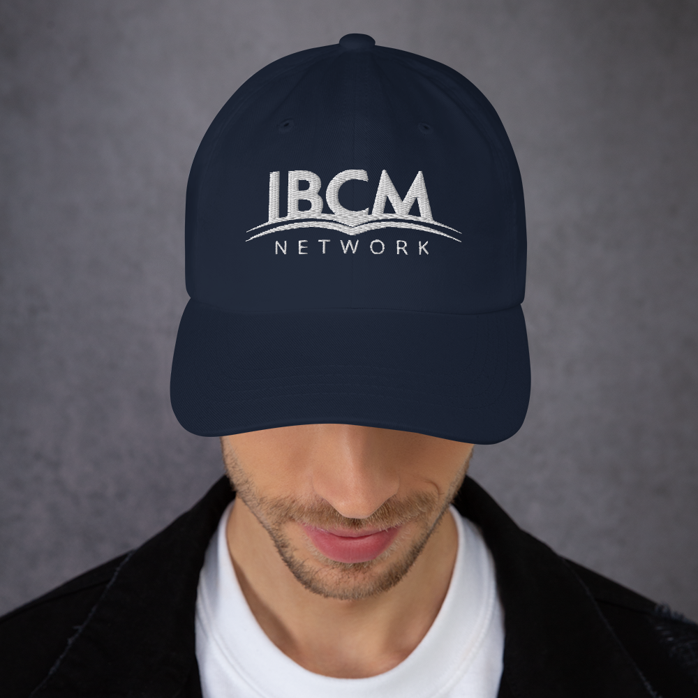 Baseball cap unisex white logo - IBCM Network/UiM (Unity is Mission) (Colours)