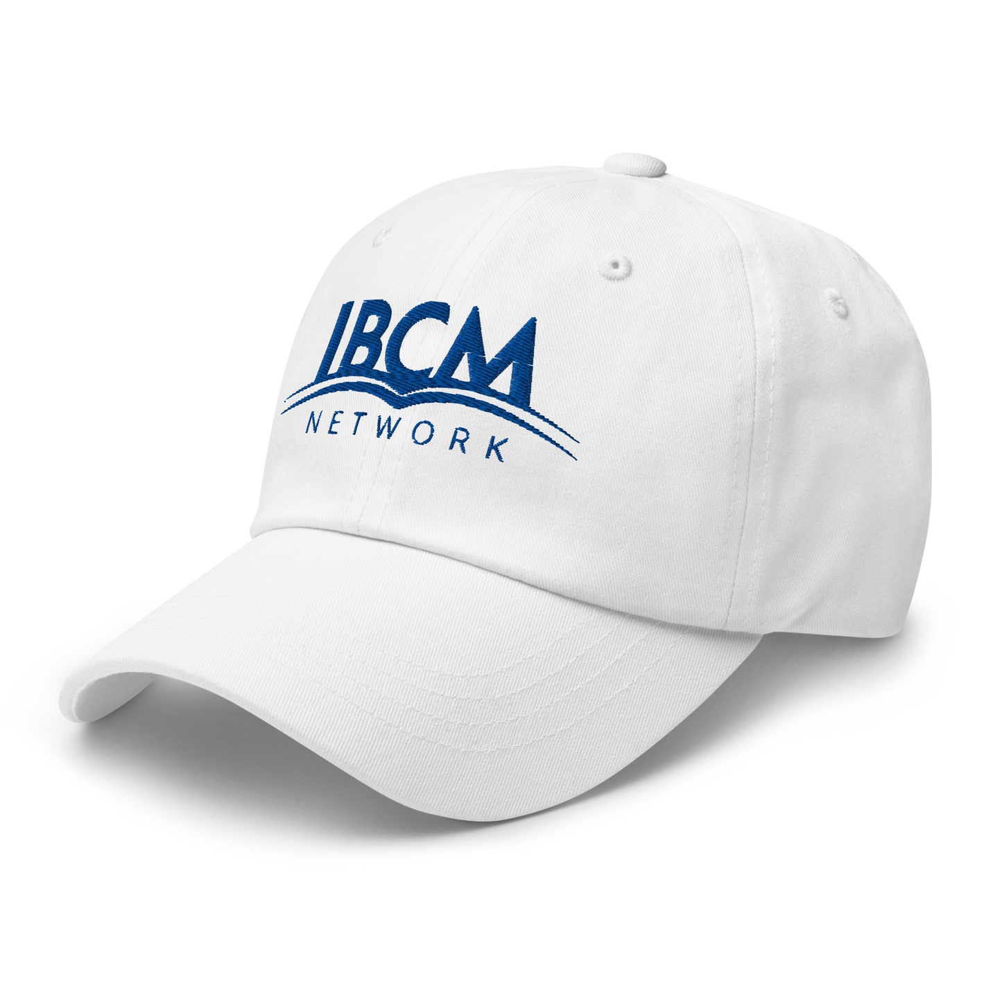 Baseball cap unisex blue logo - IBCM Network/UiM (Unity is Mission) (White)