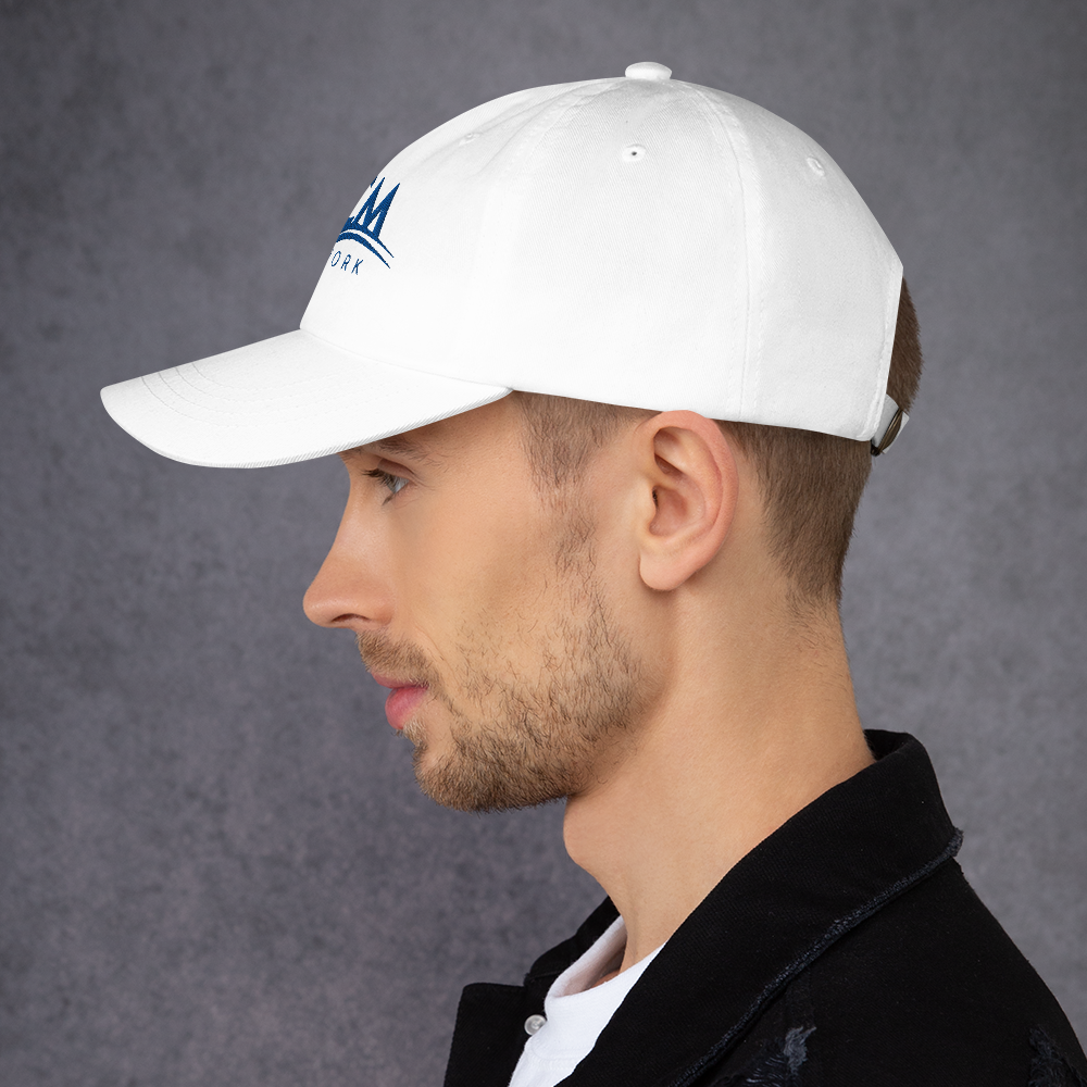 Baseball cap unisex blue logo - IBCM Network/UiM (Unity is Mission) (White)