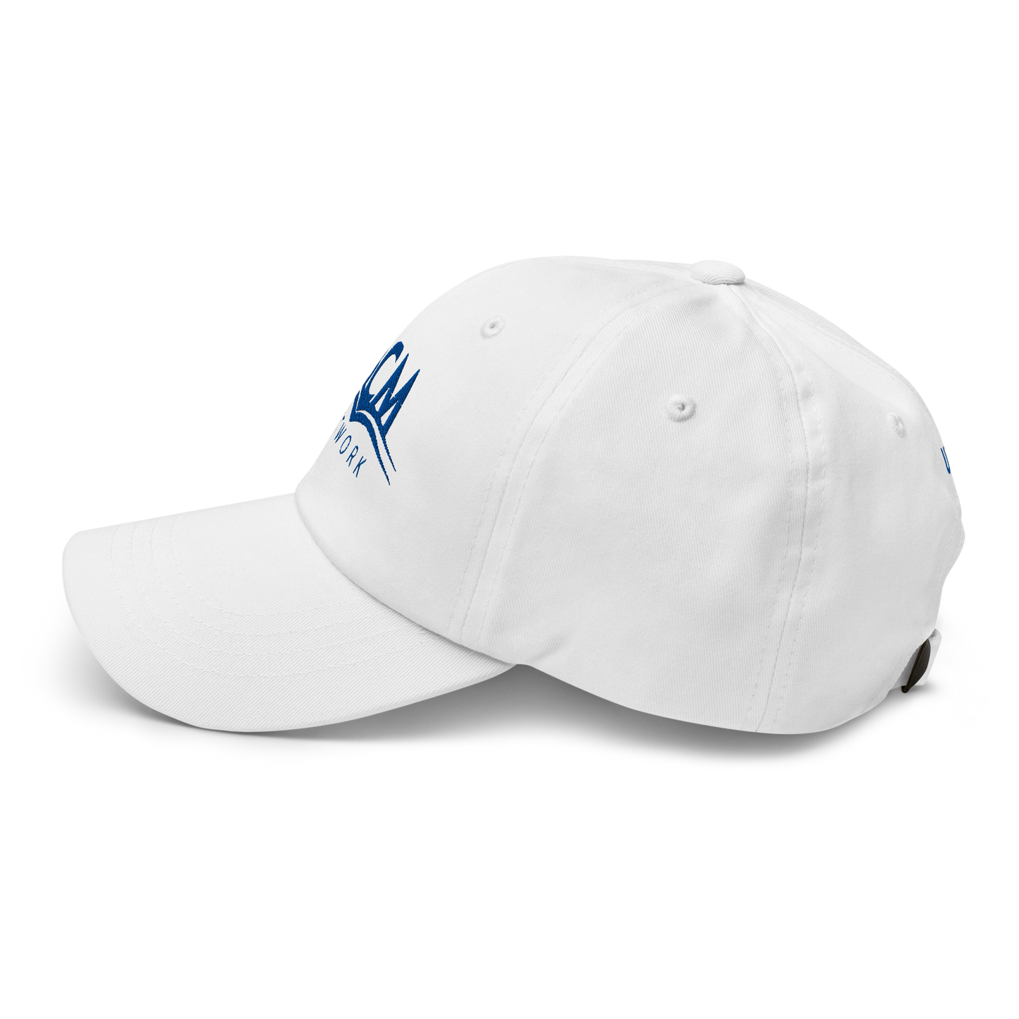 Baseball cap unisex blue logo - IBCM Network/UiM (Unity is Mission) (White)