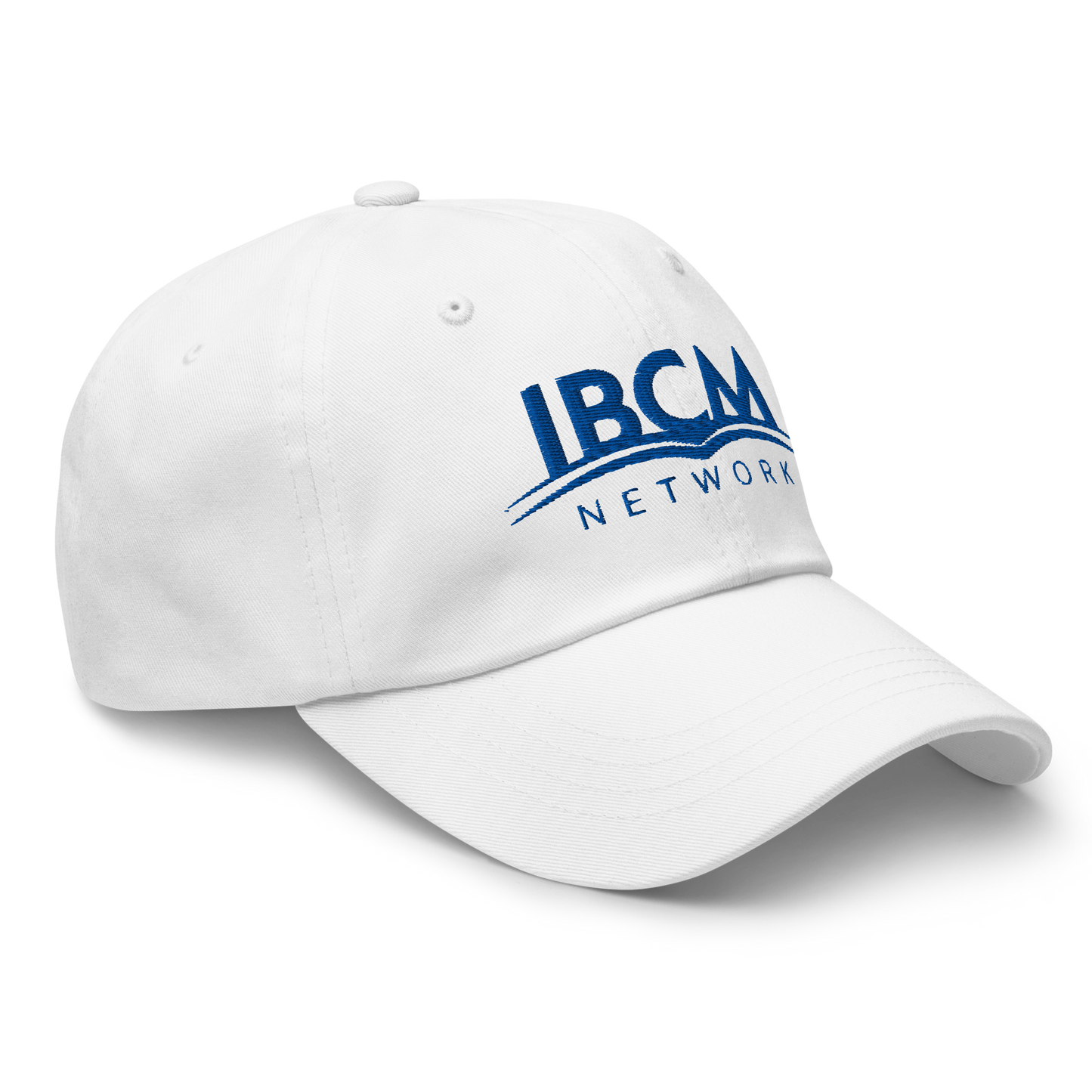Baseball cap unisex blue logo - IBCM Network/UiM (Unity is Mission) (White)