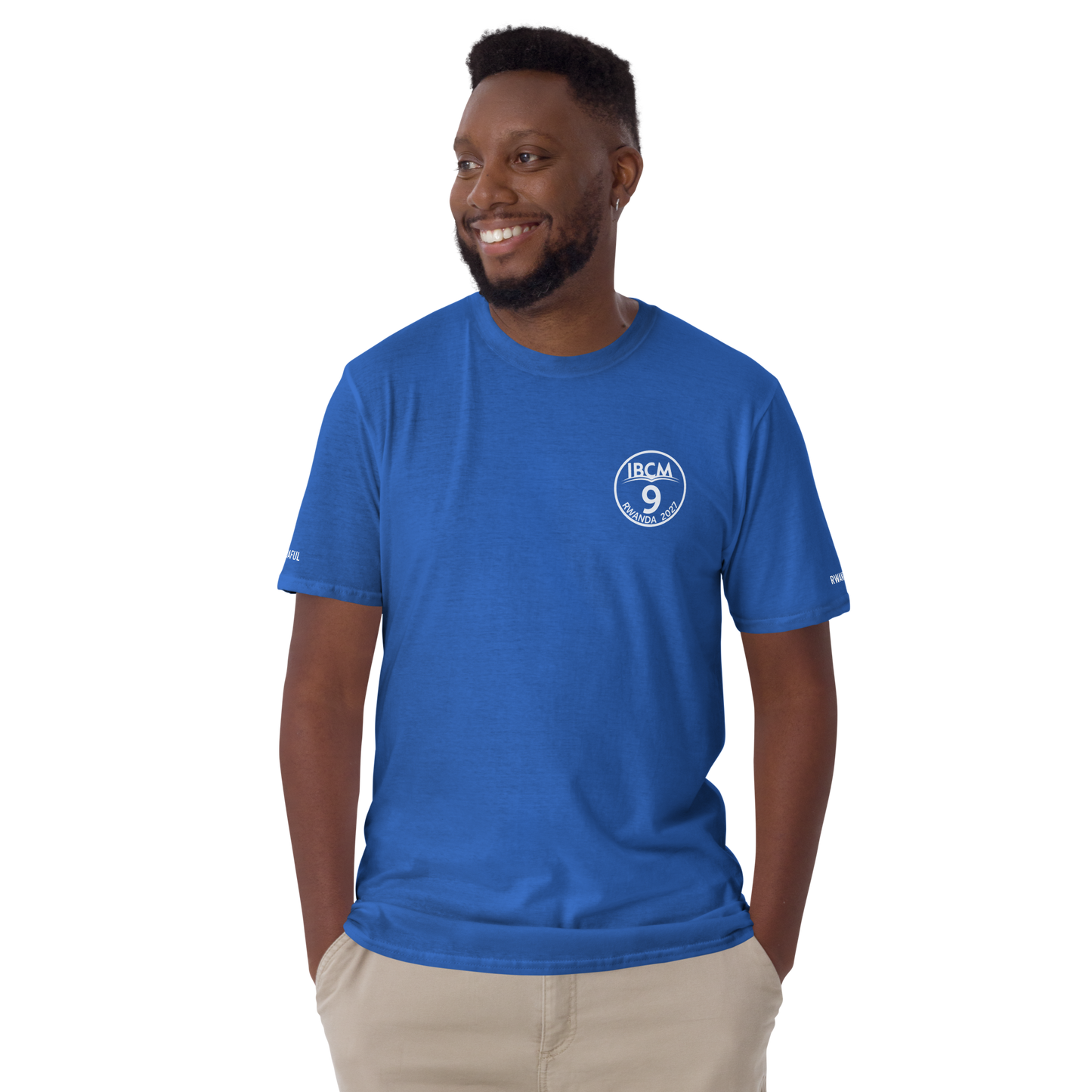 Short-Sleeve Unisex T-Shirt white logo - IBCM9/Rwandaful (colours)