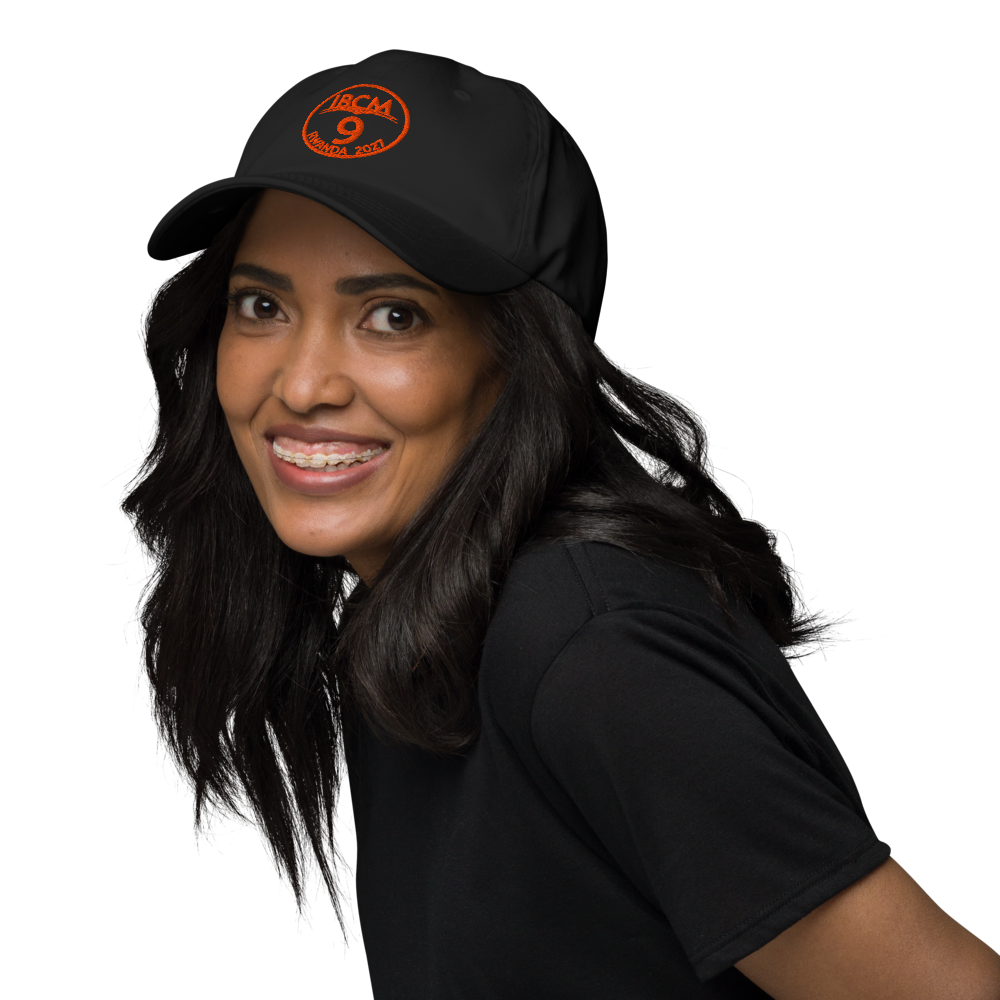 Baseball cap unisex orange logo - IBCM9/Rwandaful (black/white)