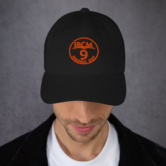 Baseball cap unisex orange logo - IBCM9/Rwandaful (black/white)