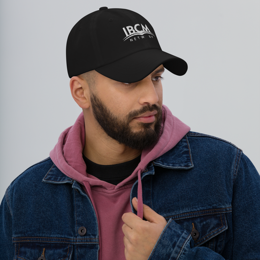 Baseball cap unisex white logo - IBCM Network/UiM (Unity is Mission) (Colours)
