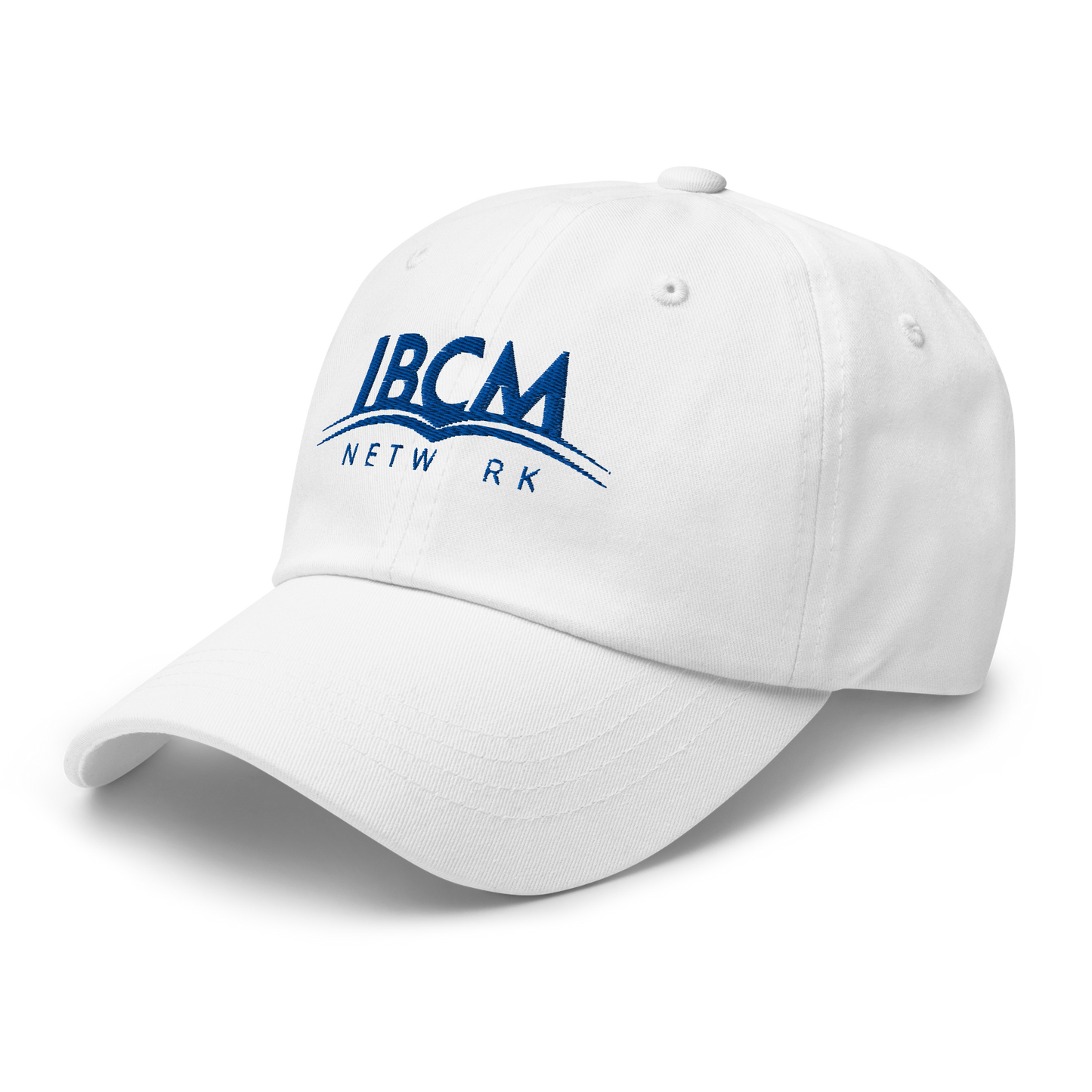 Baseball cap unisex blue logo - IBCM Network/UiM (Unity is Mission) (White)