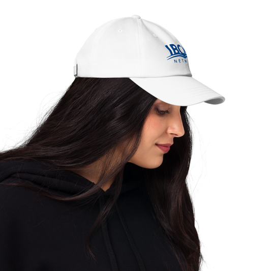 Baseball cap unisex blue logo - IBCM Network/UiM (Unity is Mission) (White)