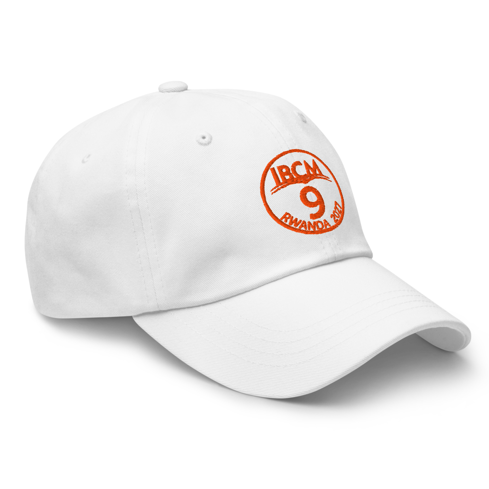 Baseball cap unisex orange logo - IBCM9/Rwandaful (black/white)